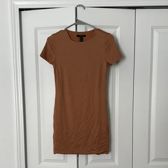 Brown Short Sleeve Bodycon Dress - Picture 1 of 3